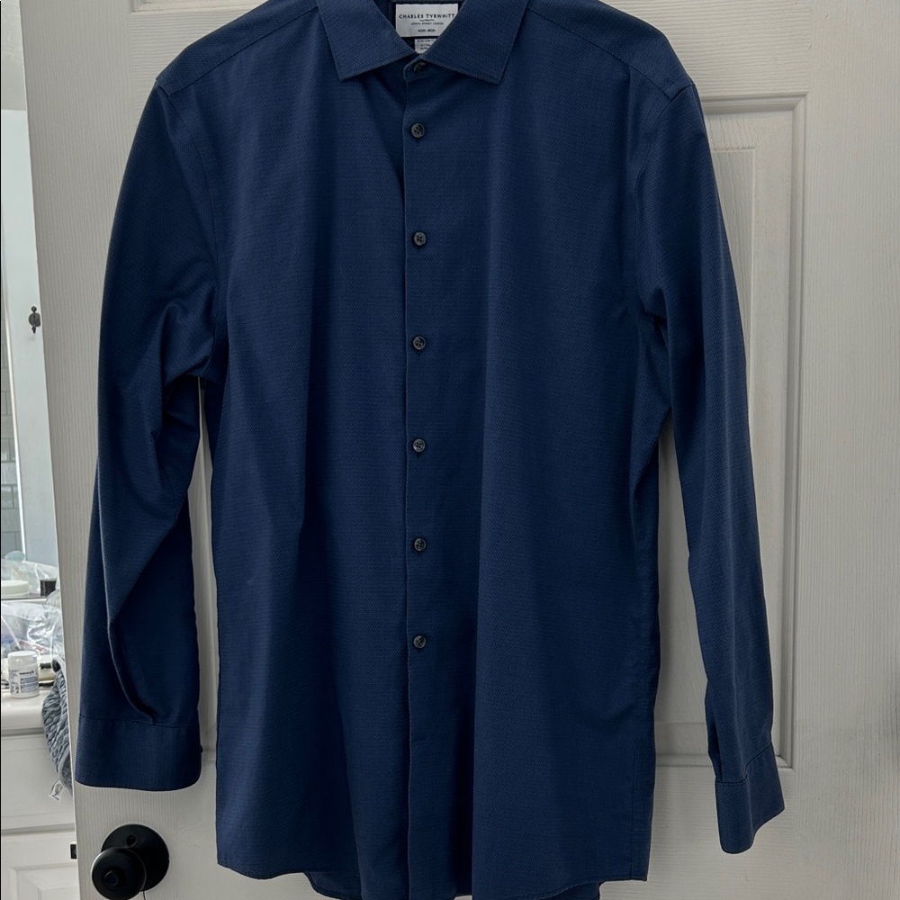 Charles Tyrwhitt Navy Long Sleeve Shirt